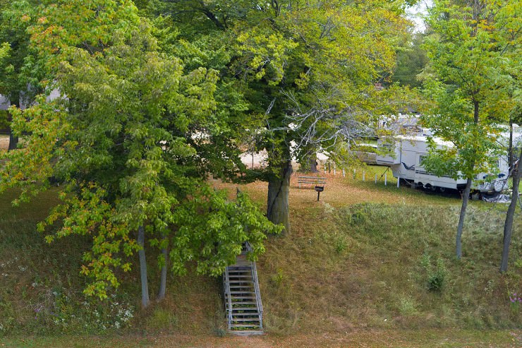 Camp sites at John Gurney Park
